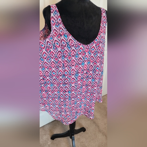 🔥2For$20 Women's LANE BRYANT Colorful Layered Tank Size 18 - Picture 2 of 11